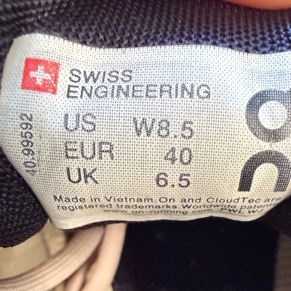 On Cloud X Black/Pearl Woman’s Running Shoes Size 8.5 Good Condition Retail $160 - Picture 3 of 12